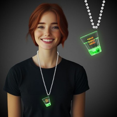 Jade LED 2 Oz. Shot Glass Medallion (Full Color Imprint)