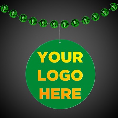 2 1/2" Green Plastic Medallion Badge(Digi-Printed)