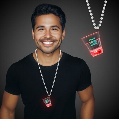 2 Oz. Red LED Shot Glass Medallion